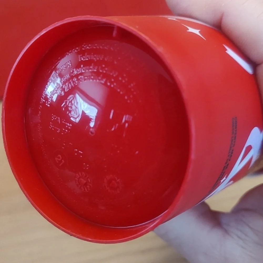 Starbucks 2022 & 2023 Festive Red and White Plastic Reusable Cups - See Descript